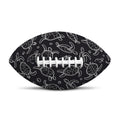 Black And White Sea Turtle Pattern Print Rugby Ball