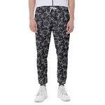 Black And White Sea Turtle Pattern Print Scuba Joggers