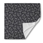 Black And White Sea Turtle Pattern Print Silk Bandana