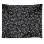 Black And White Sea Turtle Pattern Print Tapestry