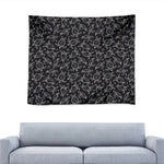 Black And White Sea Turtle Pattern Print Tapestry