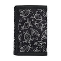Black And White Sea Turtle Pattern Print Trifold Wallet