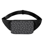 Black And White Sea Turtle Pattern Print Waist Bag