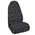 Black And White Sea Turtle Pattern Print Waterproof Car Seat Cover