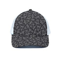 Black And White Sea Turtle Pattern Print White Mesh Trucker Hat