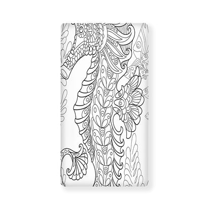 Black And White Seahorse Print Baby Crib Sheet