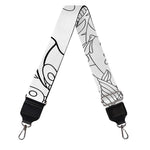Black And White Seahorse Print Bag Strap