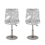 Black And White Seahorse Print Bar Stool Covers