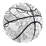 Black And White Seahorse Print Basketball