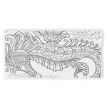 Black And White Seahorse Print Beach Towel
