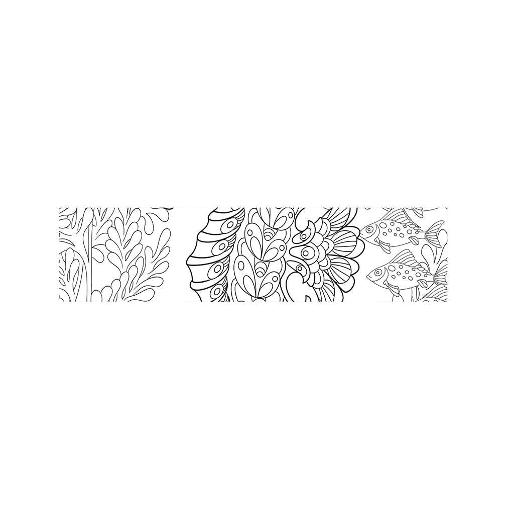 Black And White Seahorse Print Bed Runner