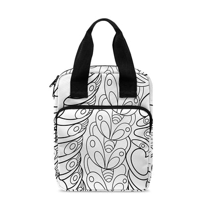Black And White Seahorse Print Bible Tote Bag