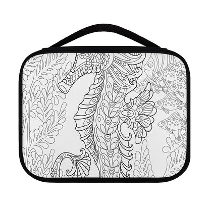 Black And White Seahorse Print Classic Bible Case