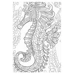 Black And White Seahorse Print Curtain