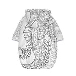 Black And White Seahorse Print Dog Zip Up Hoodie