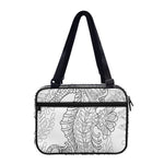 Black And White Seahorse Print Double Strap Bible Bag