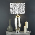Black And White Seahorse Print Drum Lamp Shade