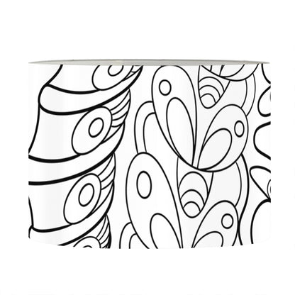 Black And White Seahorse Print Drum Lamp Shade
