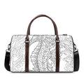 Black And White Seahorse Print Duffel Bag