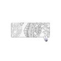 Black And White Seahorse Print Extended Mouse Pad