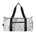 Black And White Seahorse Print Gym Bag