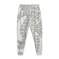 Black And White Seahorse Print Jogger Pants