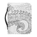 Black And White Seahorse Print Leather Bible Cover