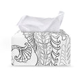 Black And White Seahorse Print Leather Tissue Box Cover