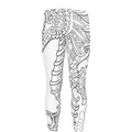 Black And White Seahorse Print Men's Leggings