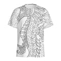 Black And White Seahorse Print Men's Athletic T-Shirt