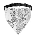 Black And White Seahorse Print Over The Collar Dog Bandana