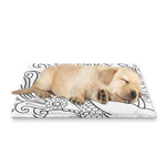 Black And White Seahorse Print Pet Cooling Mat Cover