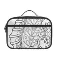 Black And White Seahorse Print Portable Lunch Bag