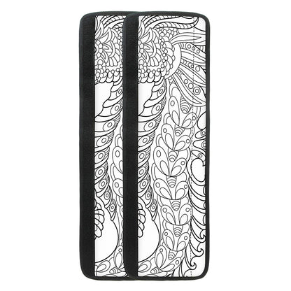 Black And White Seahorse Print Refrigerator Handle Covers