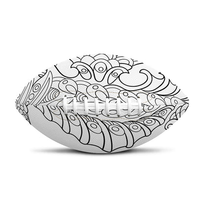Black And White Seahorse Print Rugby Ball