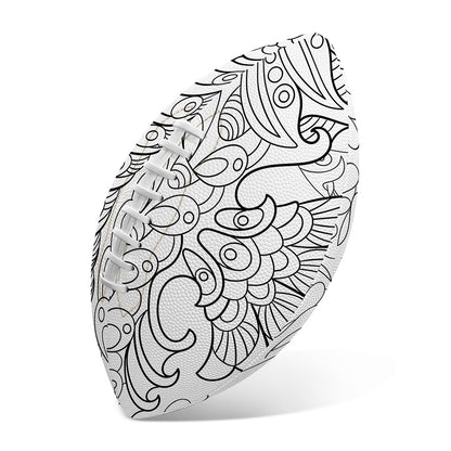 Black And White Seahorse Print Rugby Ball