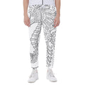 Black And White Seahorse Print Joggers