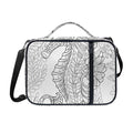 Black And White Seahorse Print Shoulder Strap Bible Bag