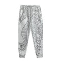 Black And White Seahorse Print Sweatpants
