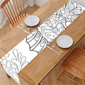 Black And White Seahorse Print Table Runner