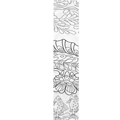 Black And White Seahorse Print Table Runner