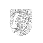 Black And White Seahorse Print Toilet Lid Cover