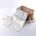 Black And White Seahorse Print Towel