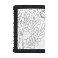 Black And White Seahorse Print Trifold Wallet