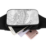 Black And White Seahorse Print Waist Bag