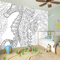 Black And White Seahorse Print Wall Sticker