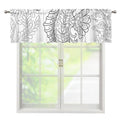 Black And White Seahorse Print Window Valance