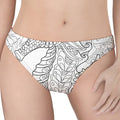 Black And White Seahorse Print Women's Thong