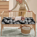 Black And White Sheep Pattern Print Baby Crib Sheet