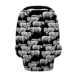 Black And White Sheep Pattern Print Baby Seat Cover